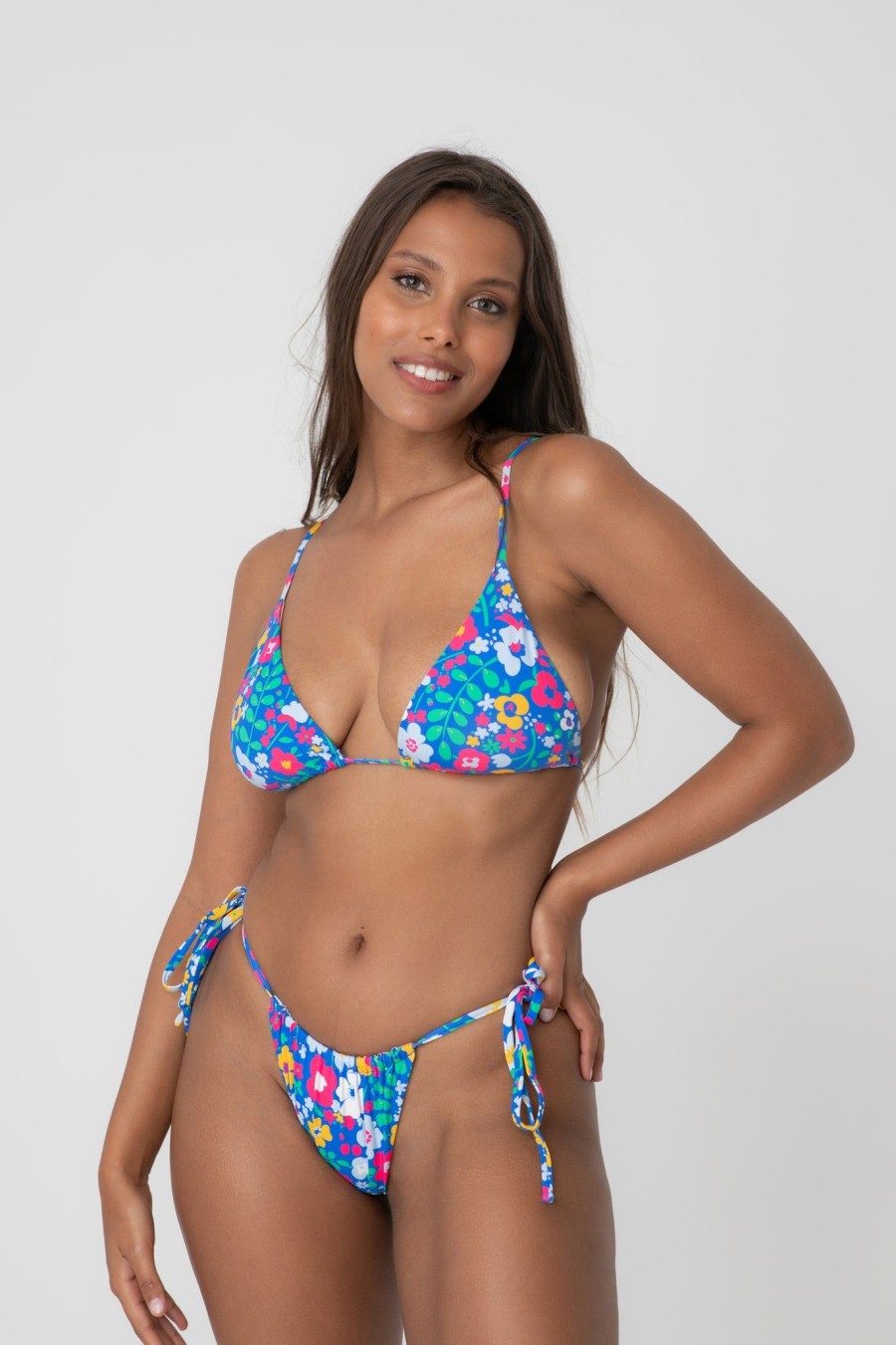 Women Bright Swimwear Tops | Lily Top (Flower Garden)